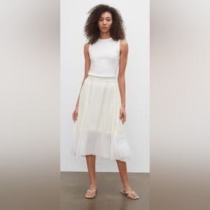 Club Monaco Toni Pleated Midi Skirt